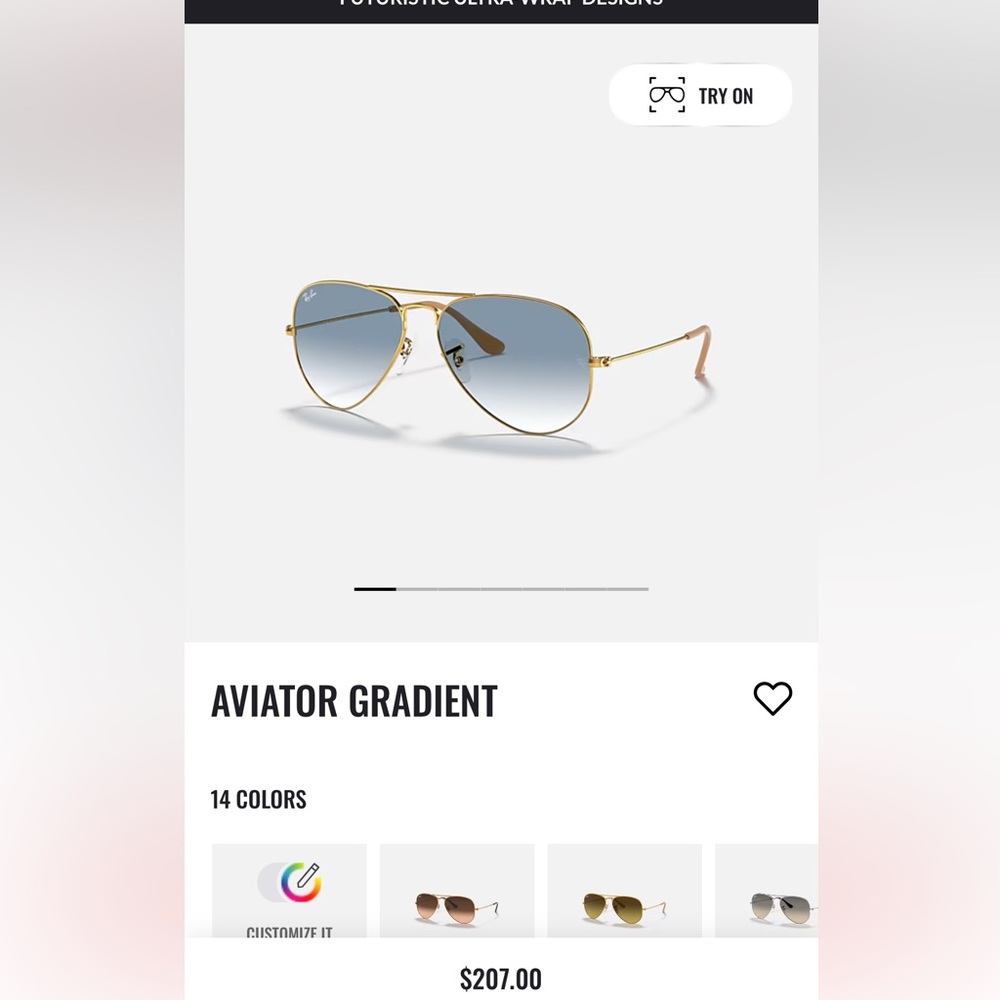 Ray-Ban Aviator Sunglasses with Blue Lenses and Gold Frame